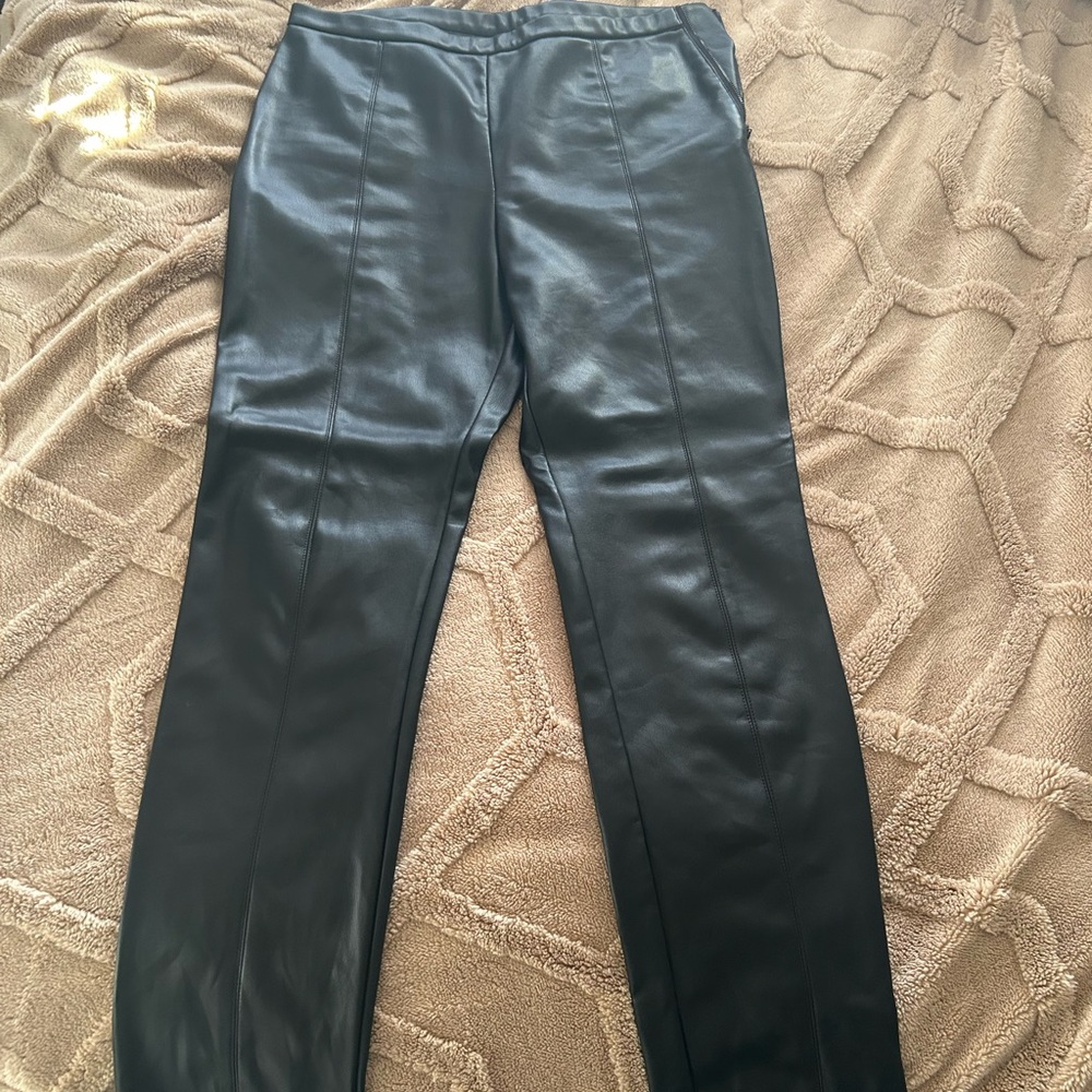 Truth Black Faux Leather Womens Pants